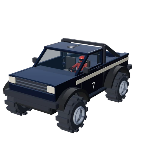 Current truck in the midnight checker livery