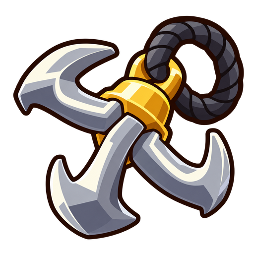 A grapple hook and rope (the in-game Grapple Hook icon)