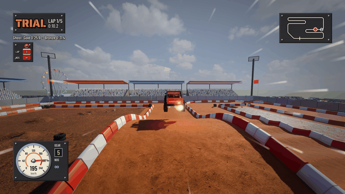 Time Trial with lap timing and a medal target